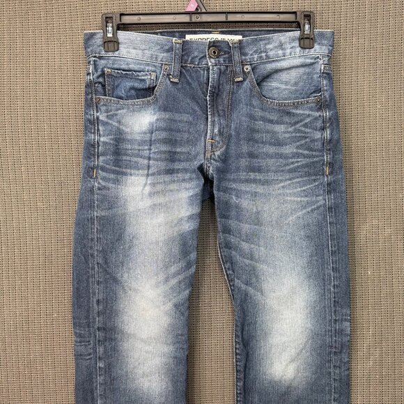 Express Jeans Mens Size 30x30 Blue Rocco Slim Fit Straight Leg Distressed Denim - Picture 9 of 10